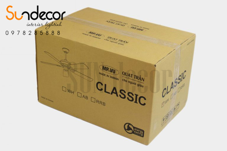 Quạt Trần Đèn Mr Vũ Cao Cấp  CLASSIC COPPER