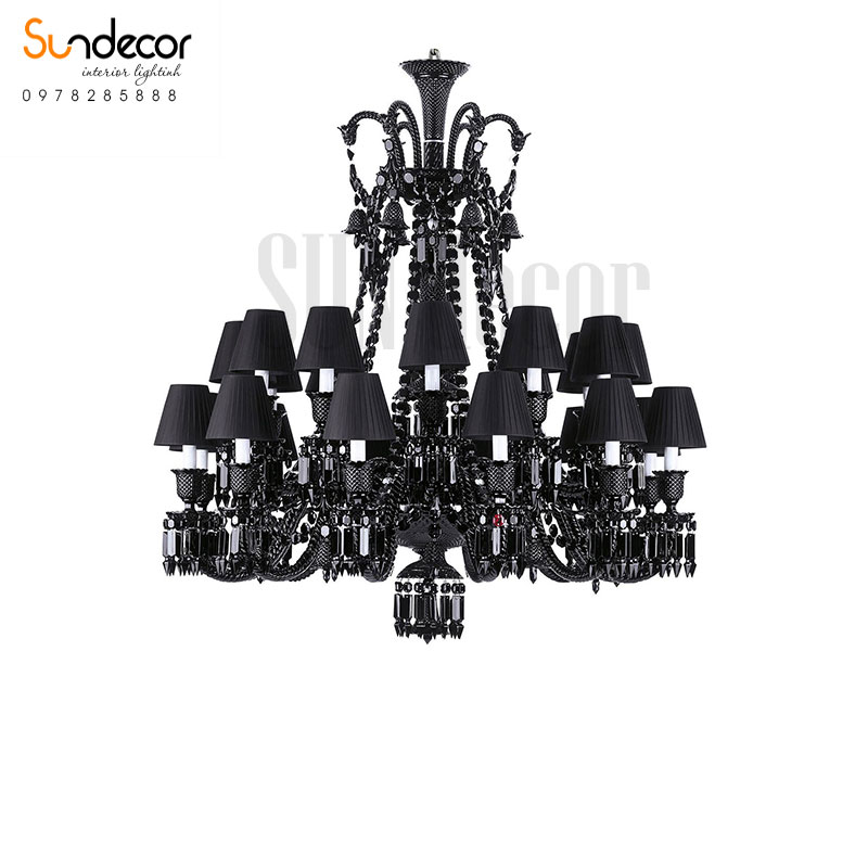 Đèn  Chùm Baccarat ZÉNITH BLACK CHANDELIER