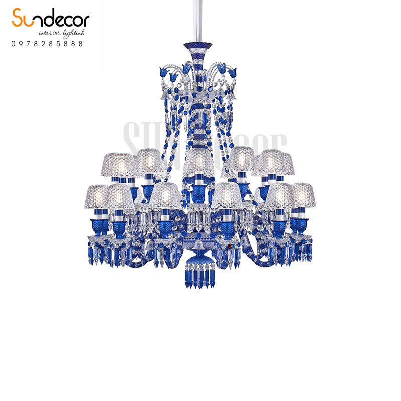 Đèn  Chùm Baccarat FAUNACRYSTOPOLIS BLUE