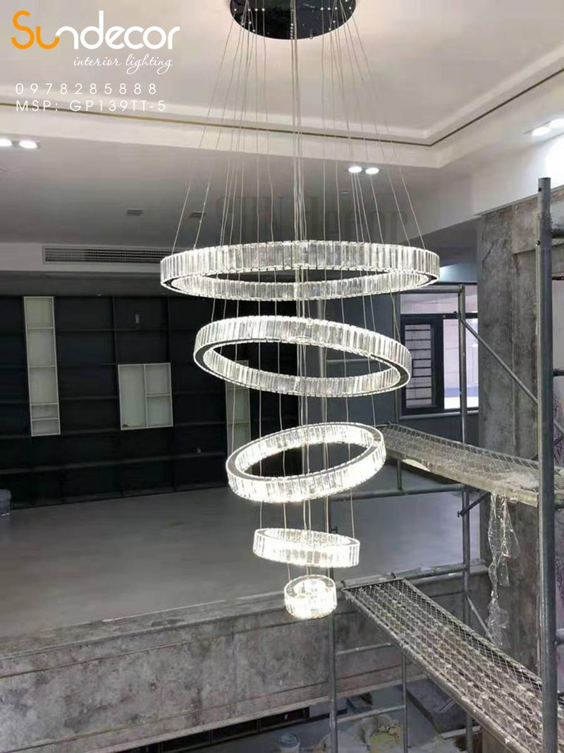 Đèn Chùm Pha Lê Cao Cấp Phòng Khách - GP004PL-5V