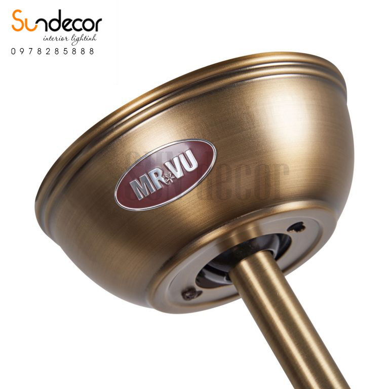 Quạt Trần Đèn Mr Vũ Cao Cấp LOTUS GOLD LIGHT