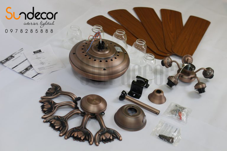 Quạt Trần Đèn Mr Vũ Cao Cấp  LOTUS RB LIGHT