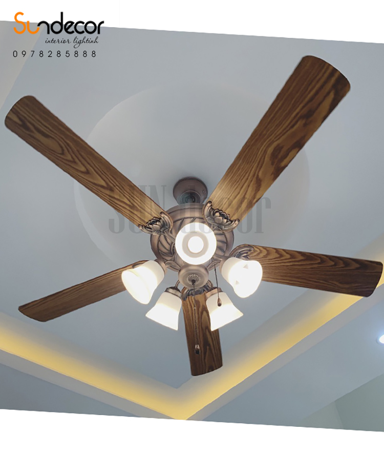 Quạt Trần Đèn Mr Vũ Cao Cấp  LOTUS RB LIGHT