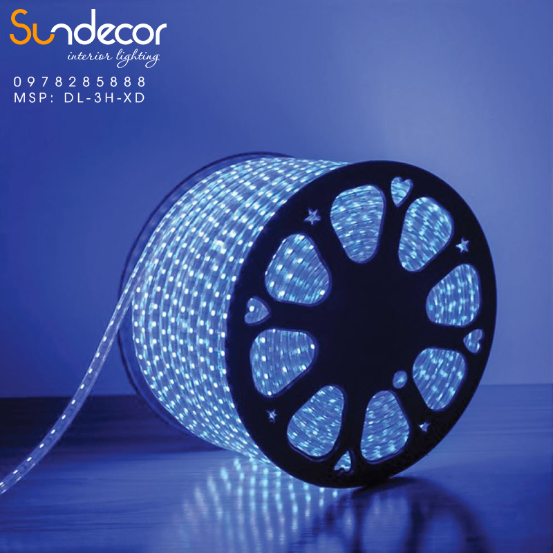 Đèn Dây Led Ba Hàng Màu Xanh Dương DL-3H-XD