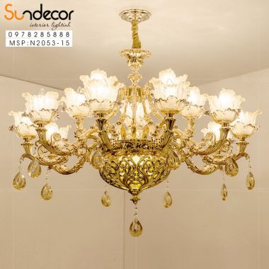 Đèn Chùm Đồng Cổ Điển SP007437