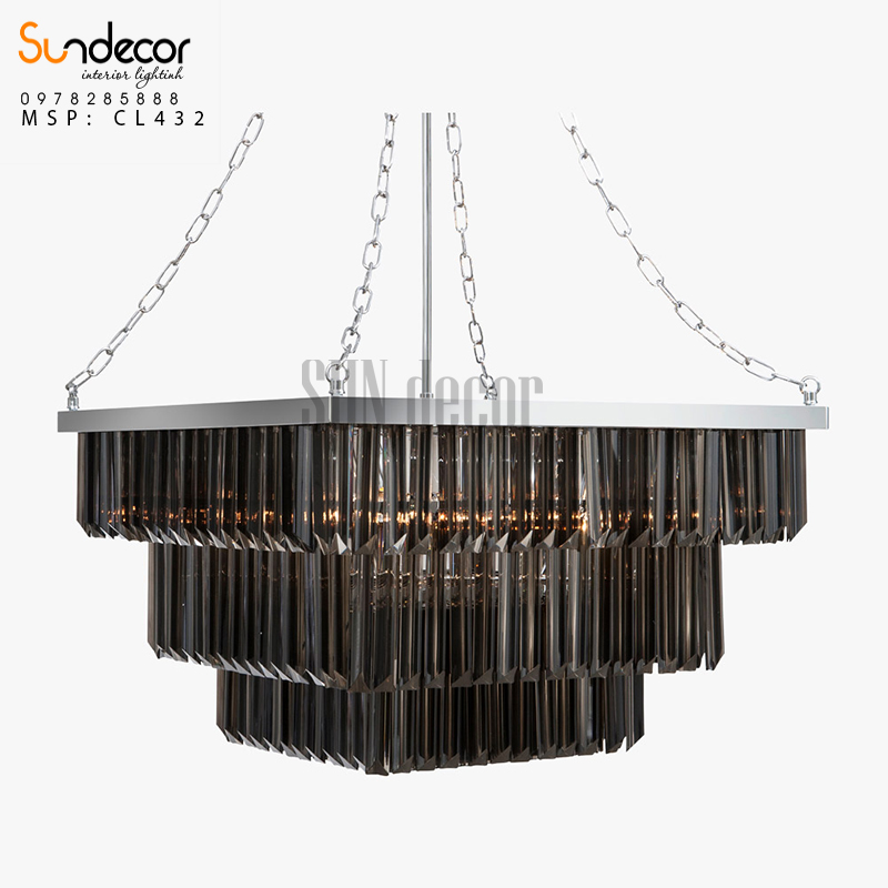 Đèn Chùm Pha Lê Cao Cấp Phòng Khách - CL432
