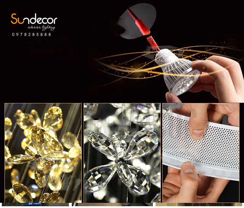 Đèn mâm ốp trần phòng khách hiện đại