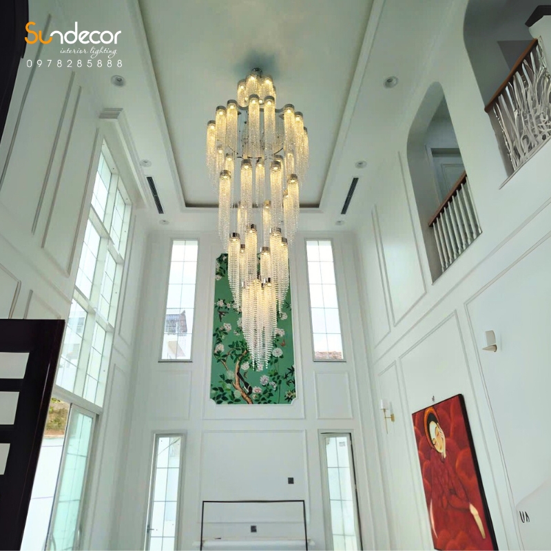 Đèn thả thông tầng pha lê K9 cao cấp - SP081299